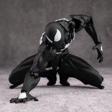 MessToys Black Neighbor Symbiote Spider‑Man Black Suit Action Figure Model