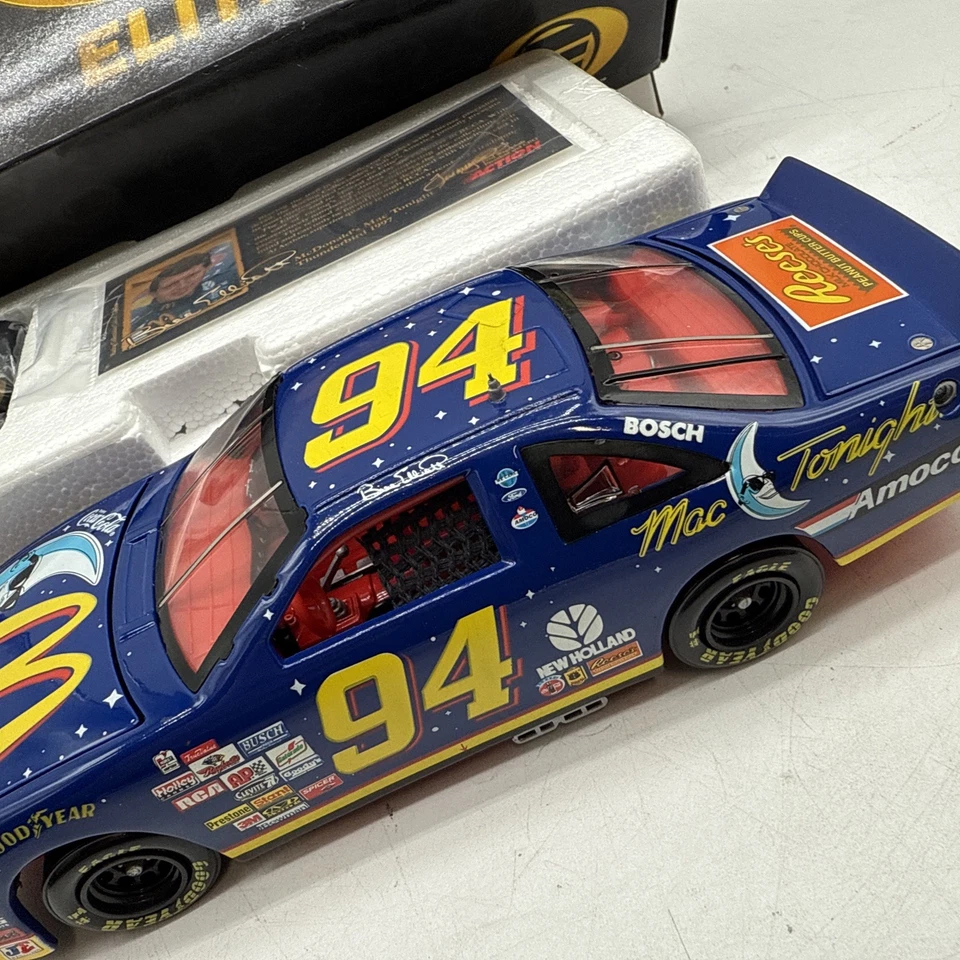 Bill Elliott #94 Mac Tonight 1997 Thunderbird Elite NASCAR Diecast escala 1:24 Foto 3 de 4