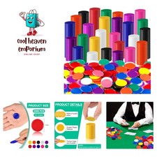 Bulk 2000 Colorful Bingo Chips - Ideal for Math Games and Classroom Rewards