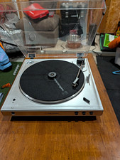 Audio-Technica AT-LP60XBT Silver Bluetooth Turntable w/ Dust Cover 33/45