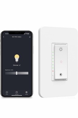 Smart  Dimmer  Switch 3-Way Wi-Fi  Work  Alexa Google Assistant Neutral Needed