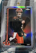 2025 Topps Chrome Football | #61 Joe Burrow SSP Lightboard Logo Refractor | SSP 