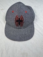 Marvel Spider Man Hat Snapback Gray Red Logo Underbrim Adjustable Cap