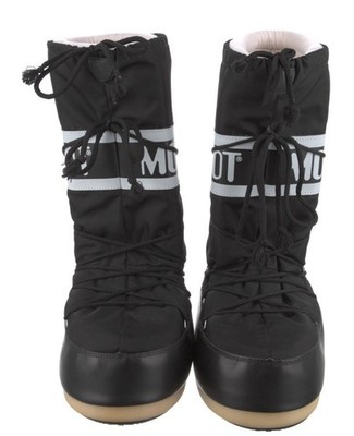 Moonboot Unisex Men s Women s Icon Black Nylon Snow Boots US 11.5/13