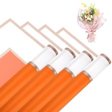 Pack of 20 Flower Wrapping Paper 57cm/22 Inch Orange Packaging Paper