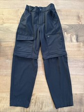 Columbia Frontrange Convertible Pants Shorts Youth S 8 Black Omni Shade Hike