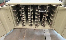 Vint MMF INDUSTRIES Metal Coin Roll  Cabinet w/ Slots 21" W -12" D - 13" H  RARE