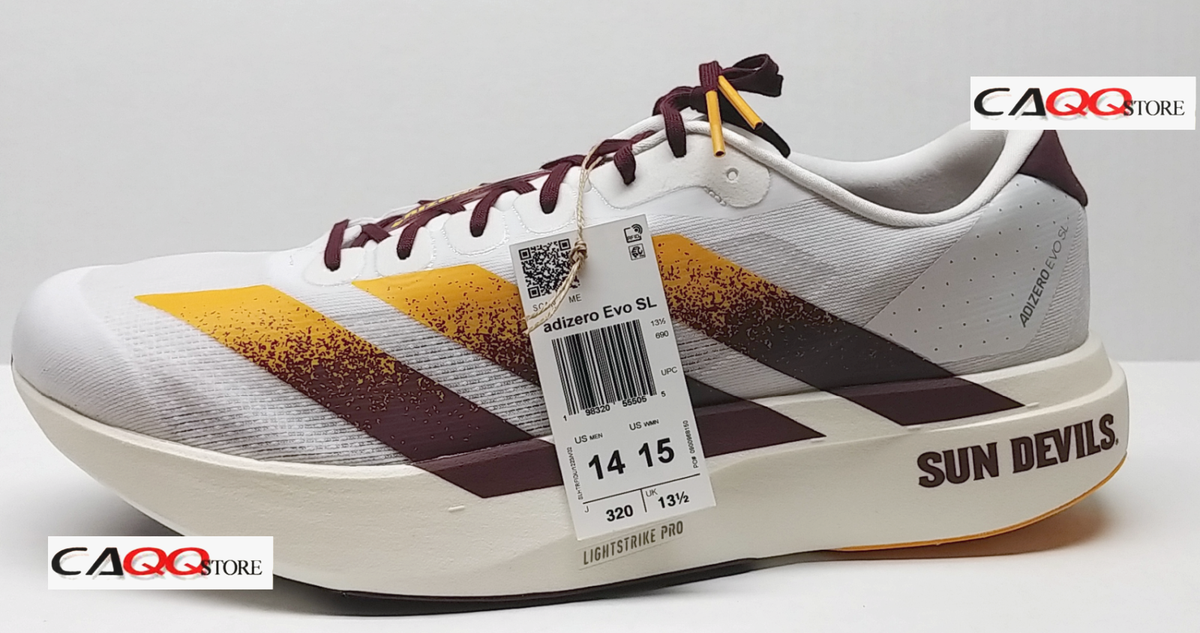 NEW 2025 ADIDAS ADIZERO EVO SL ARIZONA SUN DEVILS =SIZE 14