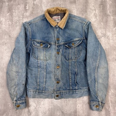 Vintage Lee Storm Rider Jacket Mens M Blanket Lined Corduroy 70s Denim Union USA