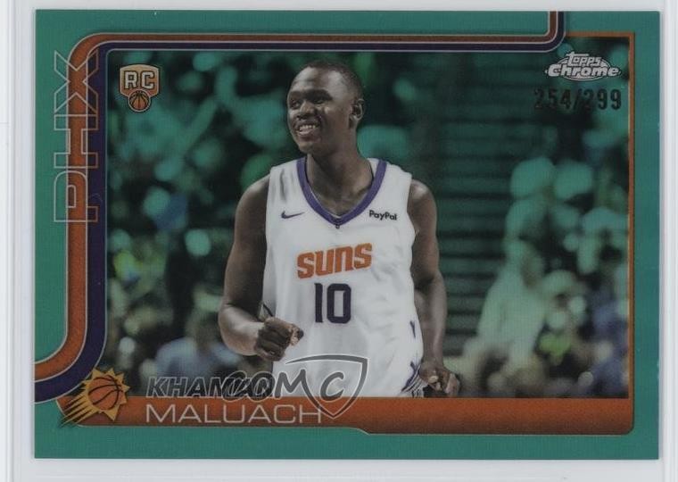 2025-26 Topps Chrome Teal Refractor 254/299 Khaman Maluach #260 0r5a