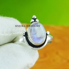 Rainbow Moonstone 925 sterling silver handmade Gift Ring US size 5 to 13
