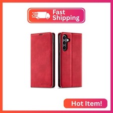 QLTYPRI Case for Samsung Galaxy A26, Premium PU Leather Cover TPU Bumper with Ca