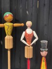 Vintage Swedish Wooden Napkin Dolls Lot & Misc Other Wooden Dolls — photo 2