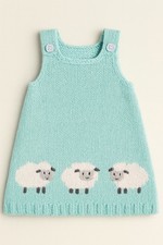 T&Uuml;RKIS BABY &Auml;RMELLOSES TR&Auml;GERKLEID SCHAF DK STRICKMUSTER 0-24 MONATE