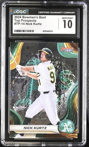 2024 Bowman's Best - Top Prospects Nick Kurtz #TP-14 (RC) CGC 10