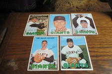 5) 1967 Topps SF Giants baseball cards #26 #65 Haller #156 #368 #441 Davenport