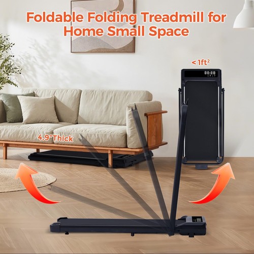 Walking Pad with Handle Bar, 3.0HP Foldable Folding Treadmills for Home Small... - Picture 8 of 8