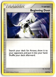 Beginning Door 82/99 Platinum Arceus Uncommon Trainer