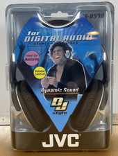 JVC Stereo Headphones HA-V570-K DJ Style Over-Ear Super Bass NIB Black  Silver