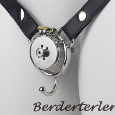 New Inverted Negative Lock Chastity Cage With Gear Stainless Steel For ...