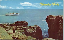 Park Harbor Maine Sight Seeing Cruise At Thunder Hole Postcard