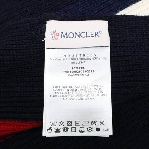 MONCLER E20910002600 02292 SCIARPA Stripe Scarf Navy - Picture 6 of 10