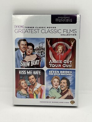 Sealed TCM Musicals Show Boat Annie Get Your Gun Kiss Me Kate Seven Brides DVD 