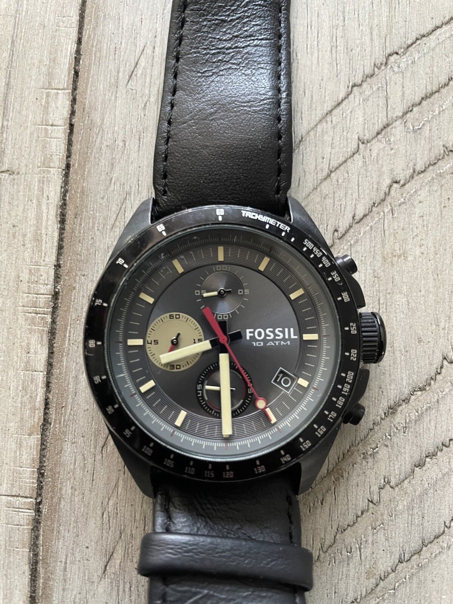 Fossil 10 ATM Watch Leather Strap