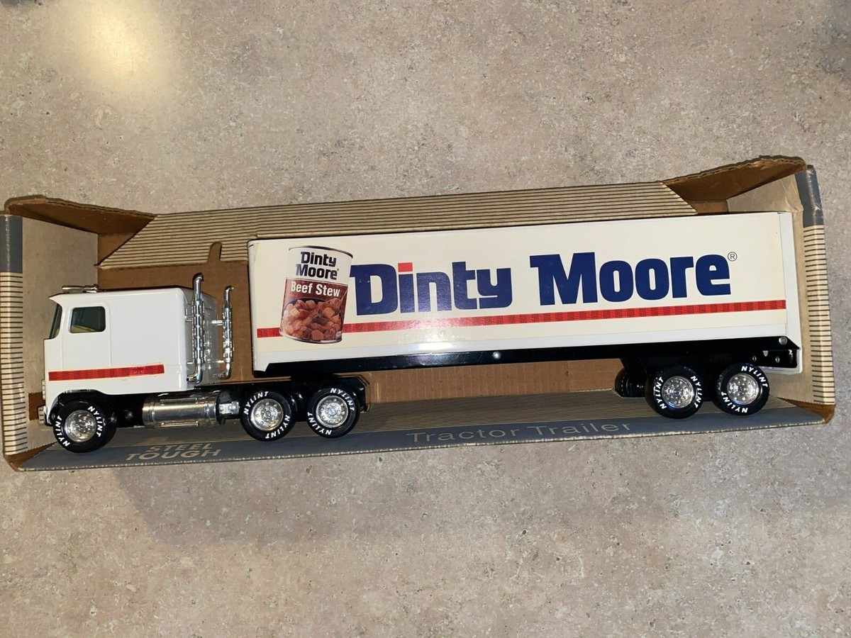 Vintage Nylint Steel Tough Dinty Moore Beef Stew Tractor Trailer