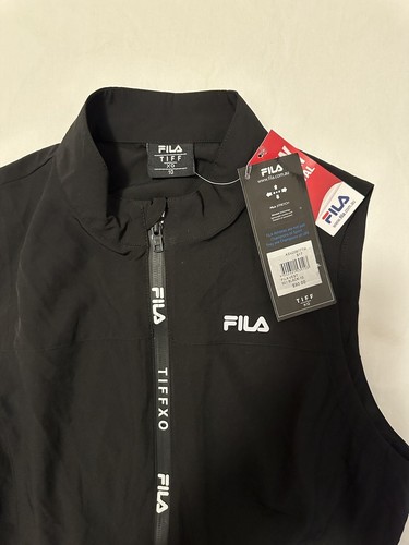 Fila Tiff XO Black Zip Up Vest Size 10 New With Tags - Picture 5 of 6