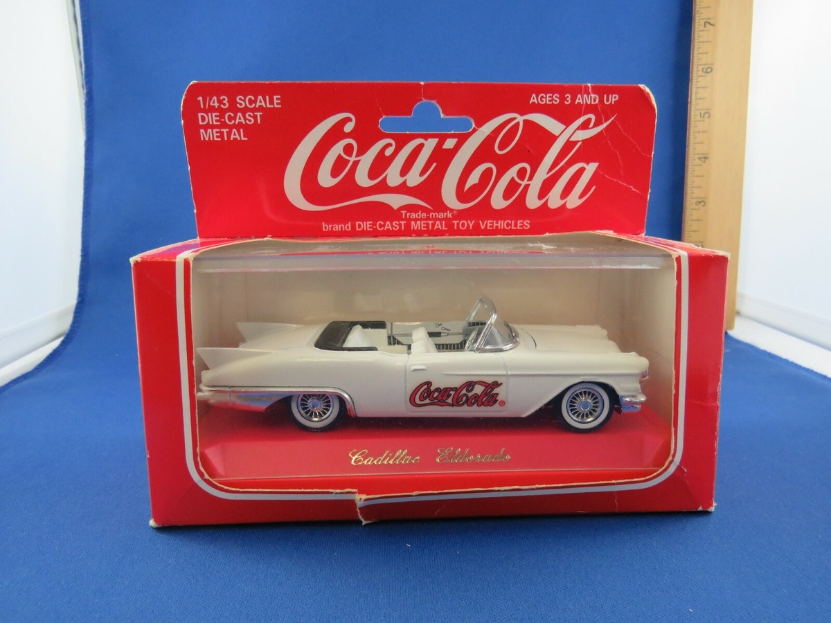 Coca-Cola White Cadillac Eldorado 1:43 Scale Diecast Model by