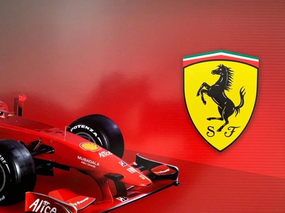  FERRARI, F1 F60,RAIKKONEN, MASSA, AUTHENTIC LICENSED 2009 POSTER - Image 3 of 4