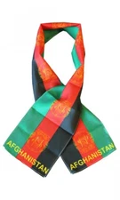 Afghanistan Country Lightweight Flag Printed Knitted Style Scarf 8"x60"
