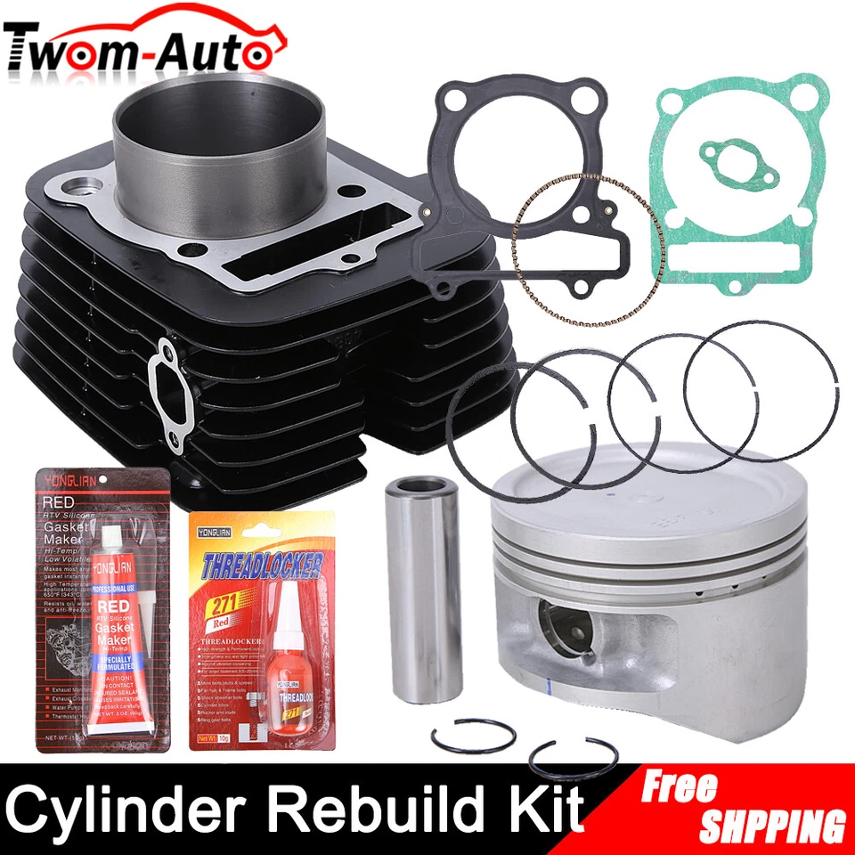 For Yamaha Big Bear 400 4x4 ATV Cylinder Piston Gasket Top End Rebuild Kit 00-12 - Image 4 of 4