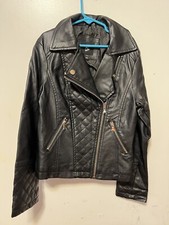 NWOT Art Class Faux Leather Moto Jacket Size 7/8