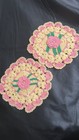 Crochet Potholder Trivet Pink Cream Flower — photo 3