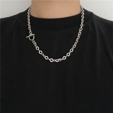 Rare 6mm Flat oval link stainless steel necklace chain OT hook