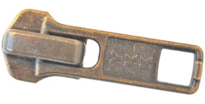 YKK Slider Zips Burnished 5mm for Metal Chains