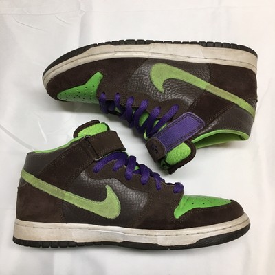 2008 Nike Dunk Mid Pro SB TMNT Donatello Skateboarding Shoes Mens 8 314383 231 | eBay