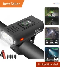 Bike Light Set Waterproof USB Rechargeable Front Rear 150 Lumens Night