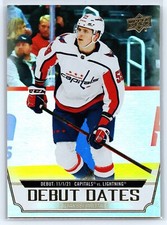 2022  Upper Deck Debut Dates #DD-6 Aliaksei Protas Capitals Gold Parallel