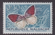 Malagasy 1960 Colotis Zoe 30c SG 7 Mint Hung VGC