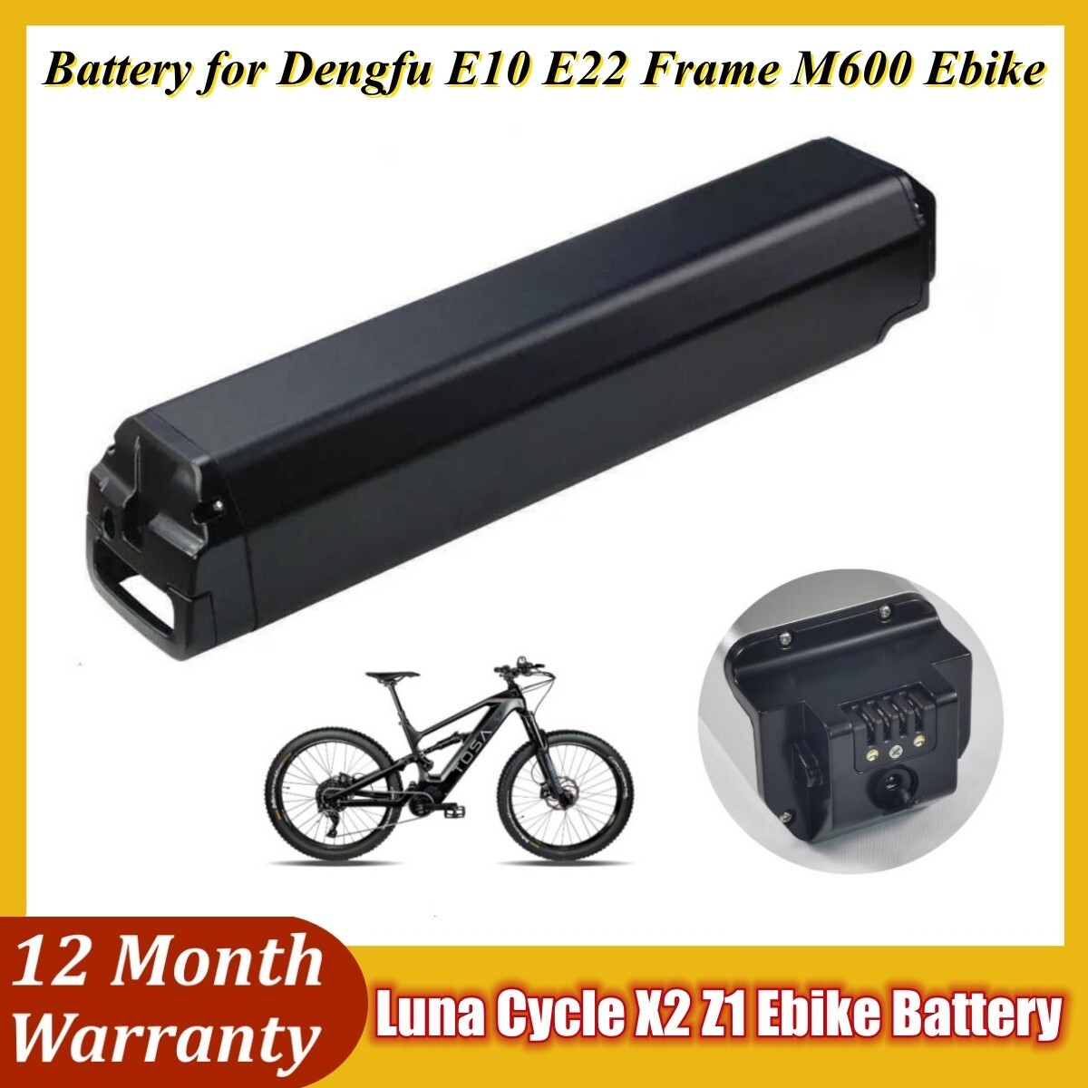 Luna Cycle X2 Z1 48V Ebike Battery for Dengfu E10 E22