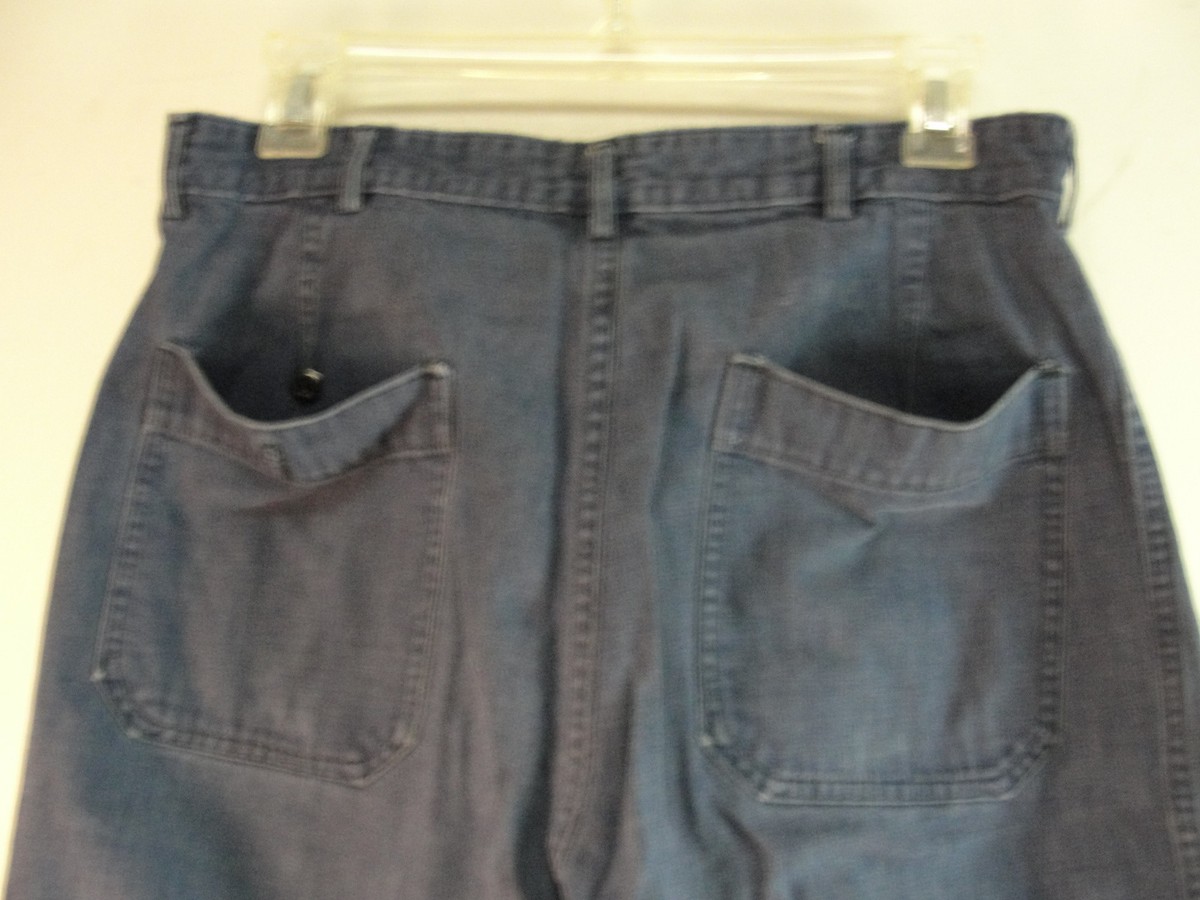 パンツ 70s Vintage USN Sideseamless Denim RARE Vintage 70's High Waisted BELL BOTTOM Jeans Nest Ce Pas