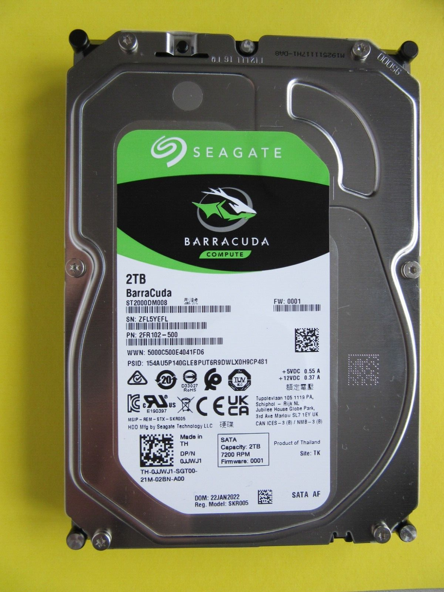 【新品未開封】　ST2000DM008 [2TB /3.5インチ] ST2000DM008, 2FR102-300, 0001, TK, ZFL0 SEAGATE SATA 2TB | eBay