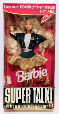 BARBIE SUPER TALK! TRY ME VINTAGE BARBIE DOLL 1995 MATTEL Dented