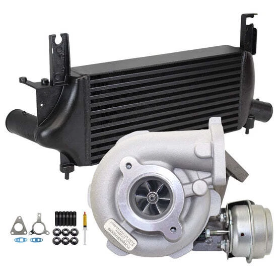 Upgrade Billet Turbo+75mm Intercooler For Nissan Pathfinder R51 YD25 2.5L 3 Bolt Foto 2 de 4