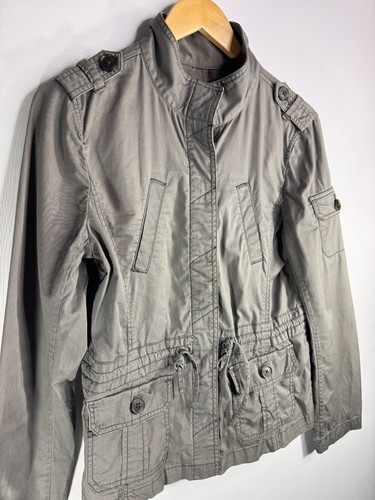 LOFT Damen Jacke Größe S Utility Jacket Baumwolle Taschen Knopf olivgrün - Bild 2 von 6