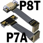 Displayport V1.4 Flat Ribbon Extension Cable Up/Down Angle Metal Shield FPC DP