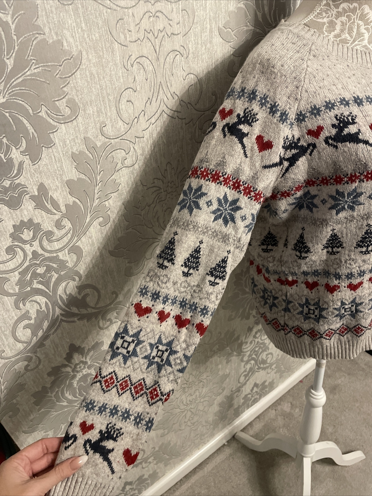 Fat face Christmas jumper fair aisle 12 autumn winter reindeers eBay